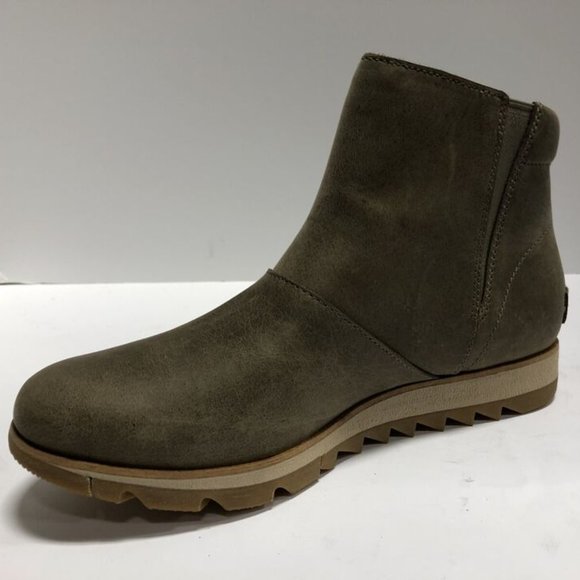 Amazon.com: Sorel Harlow Chelsea Ash Brown 5 B (M  Sorel Women\'s Harlow Zip Booties Khaki Leather, Size 7 M